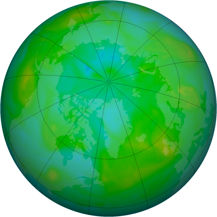 Arctic ozone map for 26 July 2007